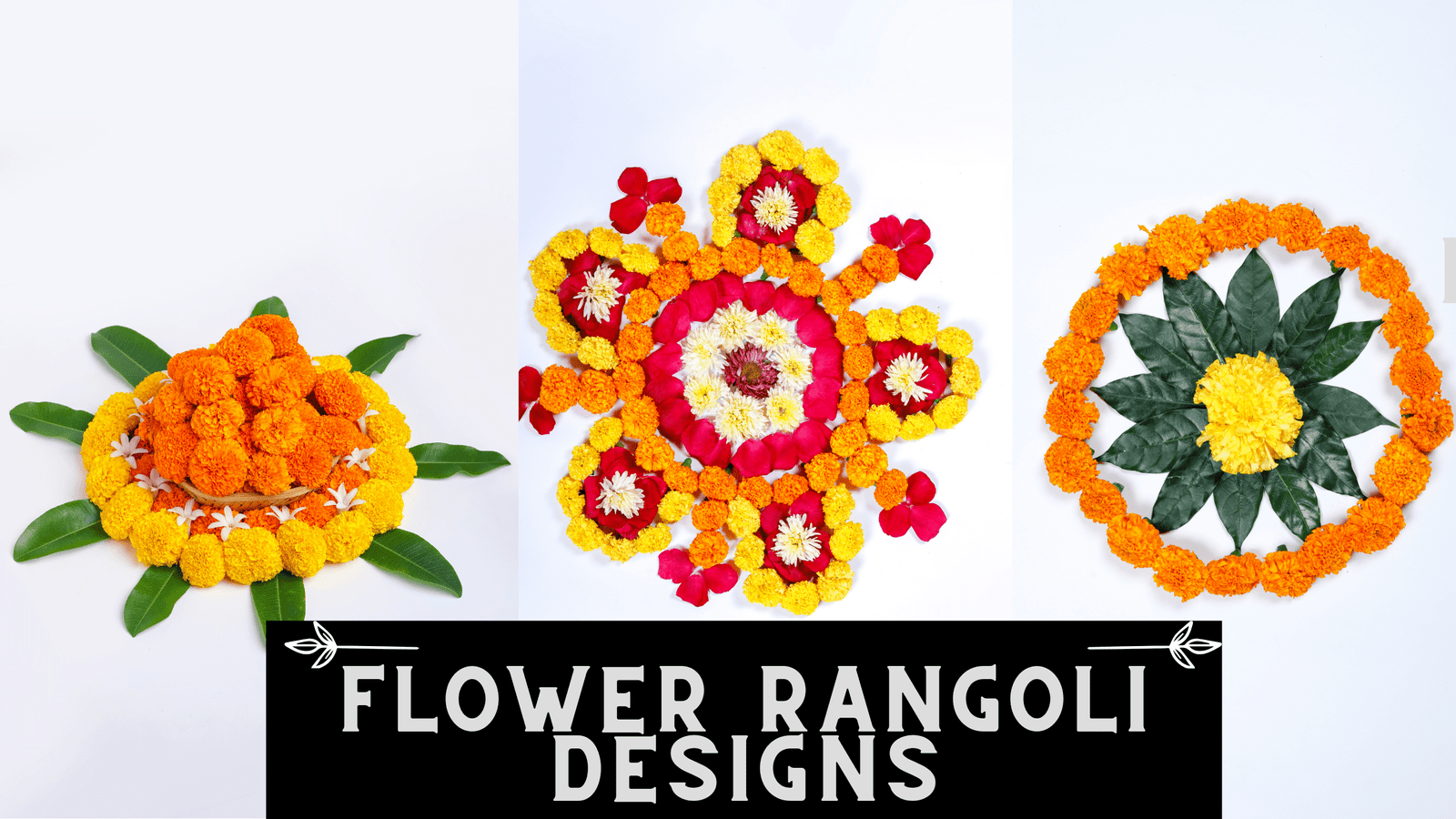 Beautiful Flower Rangoli Designs for Diwali 2024