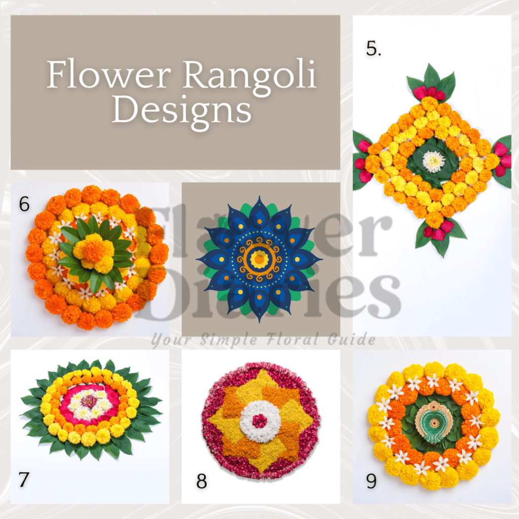 Flower rangoli designs, Diwali 2024 date